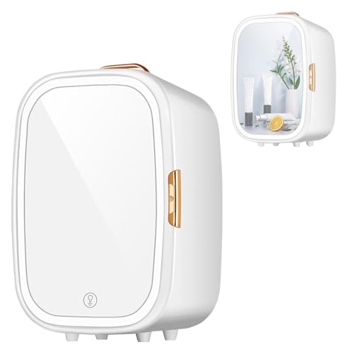 Mini Fridge,Skincare Fridge, 20L Mini Makeup Fridge with LED Mirror AC/DC Portable Beauty Skincare Refrigerator for Skincare Drinks