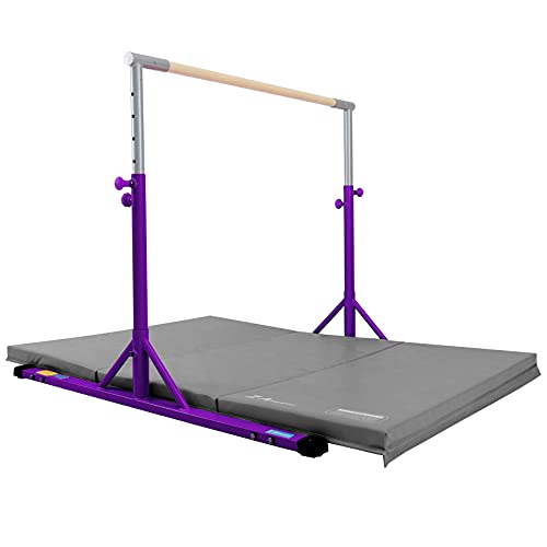 Z Athletic Kip Bar and Folding Gymnastics Mat, 4 Ft x 6 Ft x 2 in