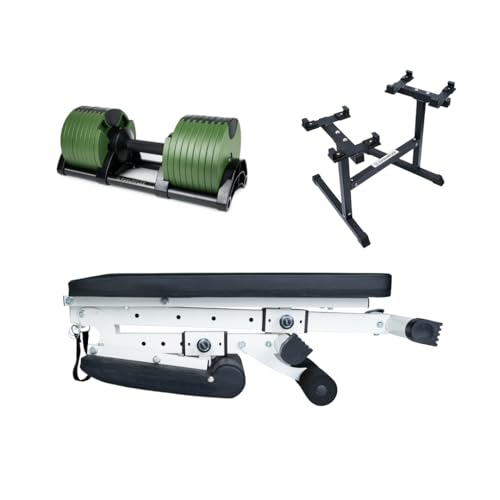 Adjustable Dumbbells Bundle with Stand & Bench