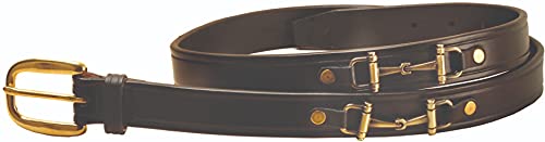 Tory Leather 1 Inch Snaffle Bit Belt 1x28 Black