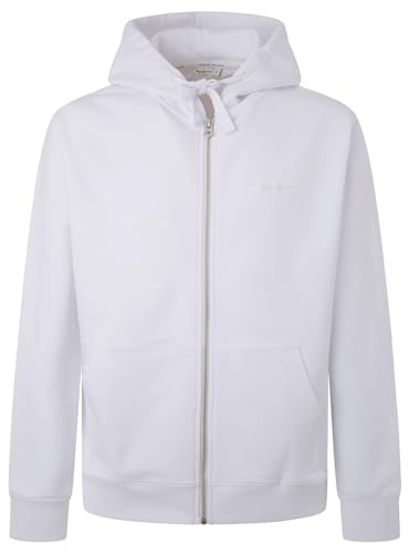 Preisvergleich Produktbild Pepe Jeans Herren Joe Zip Kapuzenpullover, Weiß (White), S