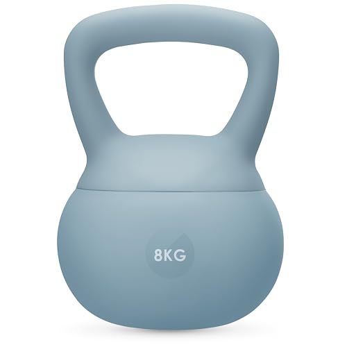 Gymtek Weiche Kettlebell 8 kg Handeln für Frauen - 8kg Kugelhantel - Kettlebell Soft Gewichte Hantel Kugelgewicht Home Gym Equipment Fitness Krafttraining Sport Geräte für Zuhause