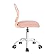 FurnitureR Zahnarztstuhl, um 360 ° drehbar, Farbiger Hocker für Zahnassistenten, höhenverstellbar, ergonomisch, für Zahnarztpraxen, Massagesalons, Büro, Klinik, 38,5 x 40 x 87 cm, Rosa