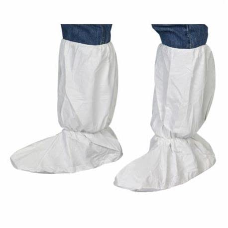TG905 Disposable Boot Cover, 2X Fits Shoe, White, Elastic Closure