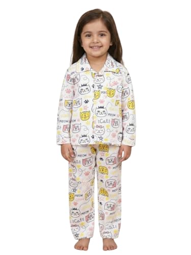 Image of The Mom Store Kids Cotton Night Suit for Boys and Girls | Breathable Night Dress for Kids Boys and Girls | Printed Nightsuit Pajama Set | Comfortable All-Season Sleepwear for Daily Use