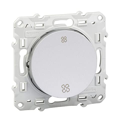 Schneider Electric - Odace, interrupteur VMC Alu, sans position arrêt, à vis - S530233