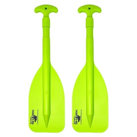 SandShark Premium Telescoping Emergency Boat Paddle-Lightweight Boat Paddles-High Impact Molded Nylon, 22''-42'', Twist Lock, Aluminum Shaft-Boat Oars for Jetski, Boating, Kayak Ore (2 Paddles) Cover