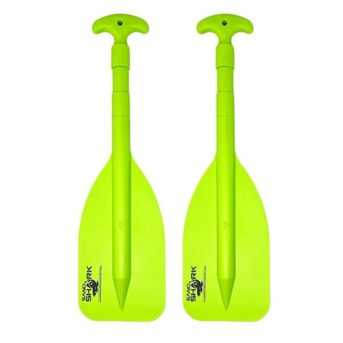 SandShark Premium Telescoping Emergency Boat Paddle-Lightweight Boat Paddles-High Impact Molded Nylon 22-42 Twist Lock Aluminum Shaft-Boat Oars for JetSki Boating Kayak Ore (2 Paddles)