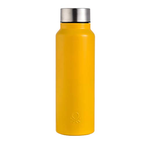 Botella De Agua 750Ml Acero Inoxidable Amarillo Mate Casa - Benetton En Oferta United Colors Of Benetton. Be091 Botella De Agua, 750 Ml, Acero Inoxidable, Amarillo Mate, Casa Benetton