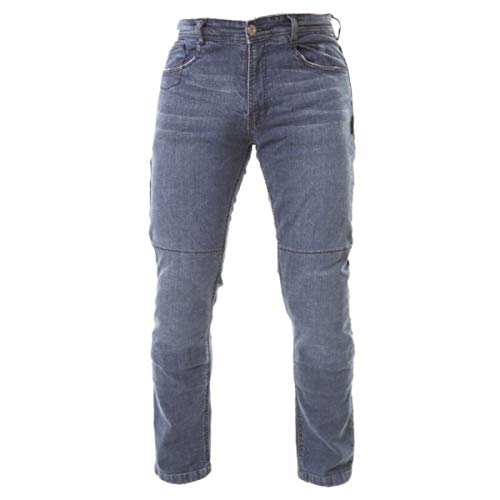 Red Route Red016 Star Mens Denim Motorcycle Jeans Protective CE Blue Slim Leg J&S (30, Regular)
