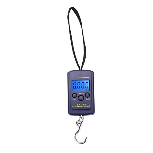 Yctze Portable Plastic Electric Digital Hanging Scale with Hook for Fishing, Luggage Weighing, Crochet Scale with Light, 500g Capacity