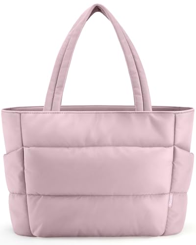 Image of HOTOR Puffer Tote Bag for Women, Multi-Pocket, Zippered