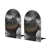 Antidérapant et sûr : 4 coussinets antidérapants en mousse au bas du serre-livres en forme de bateau Viking empêchent le serre-livres de glisser lors de l'utilisation et protègent le bureau et l'étagère contre les rayures lors du déplacement. Coins arrondis humanisés avec bords lisses pour protéger vos mains et vos livres contre les dommages.