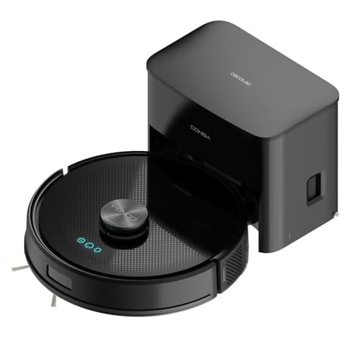 Cecotec Robot Aspirador y Friegasuelos con Base Autovaciado Conga Y70. Navegación Láser, 20000Pa de Presión de Succión, Cepillo de Silicona...