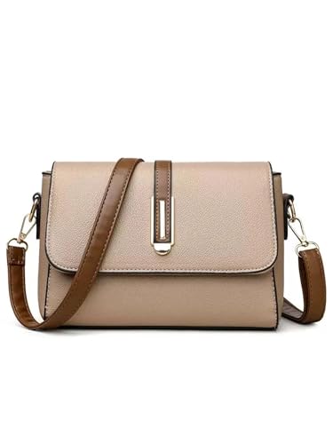 Image of ITALISH Faux Leather Crossbody Bag with Brown Strap Gold-Tone Hardware