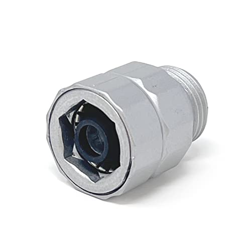 Orbit Grip-Lock Male Mender for 5/8 Inch Garden Hose Faucet End Repair, Simple Push-In Lock, Metal Construction, Leak-Free Hydroseal Technology, Pro Series