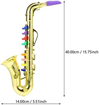 MILISTEN Saxophone with 8 Colored Keys Musical Wind Instruments for Kids Early Education Toy for Boys Girls (Golden 4 315B2zJ59dS. AC
