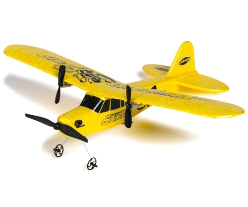 Carson 500505029 Stinger 340 2.4G 100% RTF - ferngesteuertes Flugmodell, RC Flugzeug, Robustes RTF (Ready to Fly) Modell f&uuml;r Einsteiger, inkl. Batterien und Fernsteuerung, gelb