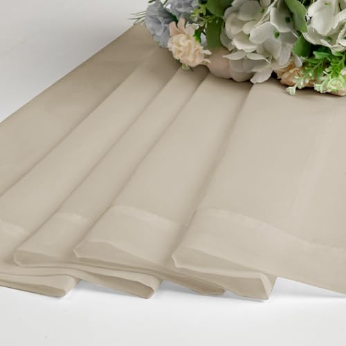 Image of OVZME Tapue Sheer Curtains 78 Inches Long 2 Panels - Soft Light Filtering Window Sheer Panels for Living Room /Bedroom, Top Dual Rod Pocket, 1 Pair, Each 42Wx78L Inches