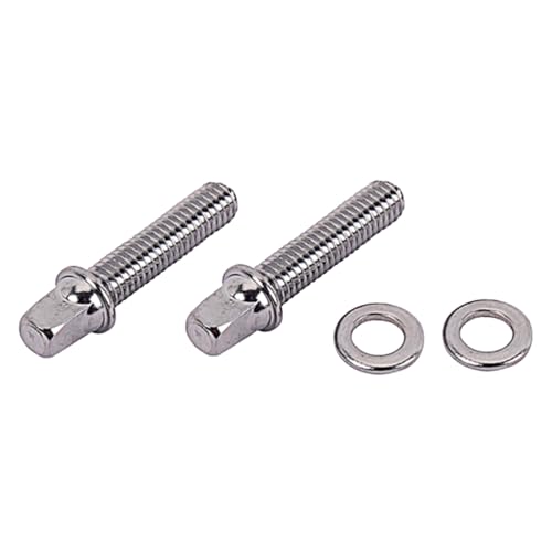 Mobestech 2pcs Tornillos de Montaje para Batería de Acero Inoxidable con Arandelas, Sujetadores de Tensión para Lugs de Batería, Ideales para Kits de Percusión y Reparaciones de Hardware de Batería, Plateado miniatura 1