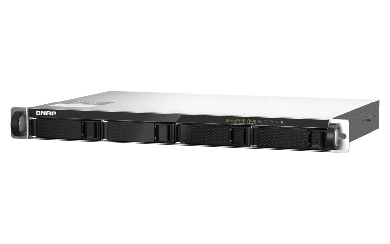 QNAP TS-435XeU-4G NAS con montaggio su rack 4 bay Supporta cache SSD 2,5GbE/10GbE e M.2 NVMe, senza HD