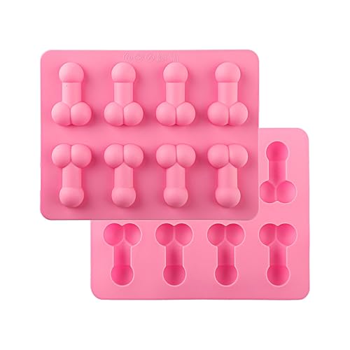Bojueshaw Unique Novelty Funny Soap Moulds,Reusable Silicone Prank Ice Cube Molds for Chocolate,Candy,Cake Decoration,and Creative Desserts(Pink)