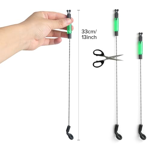 Realure 4 Pcs Light Fishing Bobbins Bite Alarm Bobbins Carp Bobbins Swingers Carp Fishing Bite Indicators for Carp fishing Night fishing Carp Accessories Outdoor Rod Illuminated Red Yellow Blue Green - Image 3