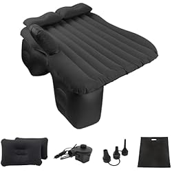 Colchóneta Aire Decathlon Colchón para Coche Hinchable. Colchoneta Inflable. Cama Plegable Portátil y Multifuncional para Asiento Trasero con Bomba de Aire + 2 Almohadas. Sofá de Aire con Inflador para Viaje y Camping.