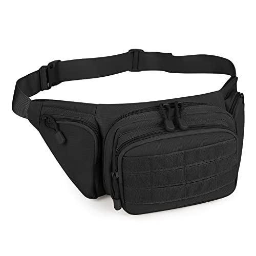 UBORSE Táctical Bolsa de Riñonera Militar Molle Bolsa de Múltiple Función Impermeable para Aire Libre Correr Senderismo Ciclismo Camping Cover