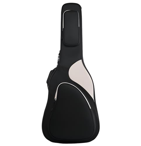 Image of The Melod Heavy Duty Padded Musical Lover 40,41,42, Inchi Acoustic Premium Guitar Bag,Case,Cover (Black and White)