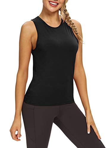 Mippo Workout Tops for Women Open Back Yoga Shirts Tank Tops Athletic Tops Gym Workout Clothes4
