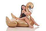 Ideal para fiestas temáticas Creaciones Llopis Cisne SY 150CM 8422802062109 Brazaletes y flotadores, Adultos Unisex, Oro (Dorado), Talla Única