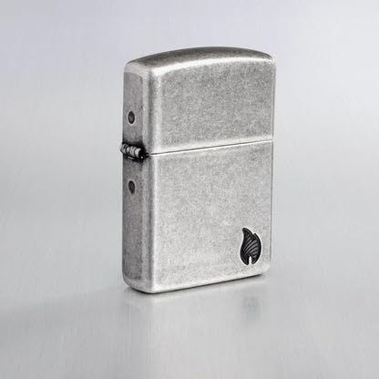 Encendedor Zippo Armor Grabado Profundo Plata Antigua miniatura 4