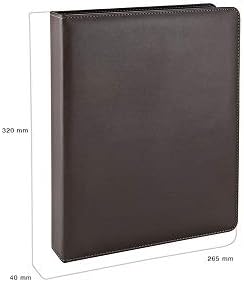 2K 534K A4 Suni Deri Sırt 4 Cm 2 Halkalı Elite Klasör Kahverengi, A4 - Görsel 3