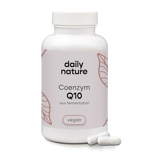 dailynature Coenzym Q10 hochdosiert | 200 mg pro Kapsel | 120 vegane Kapseln mit Coenzym Q10 aus pflanzlicher Fermentation | glutenfrei & laktosefrei | ohne unerwünschte Zusätze | kompostierbare Dose