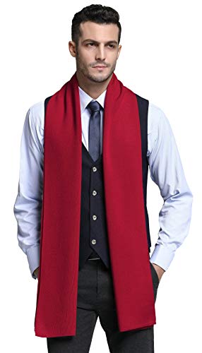 RIONA Heren 100% Australische merino-wol sjaal zachte warme stropdassen gebreid - Image 4