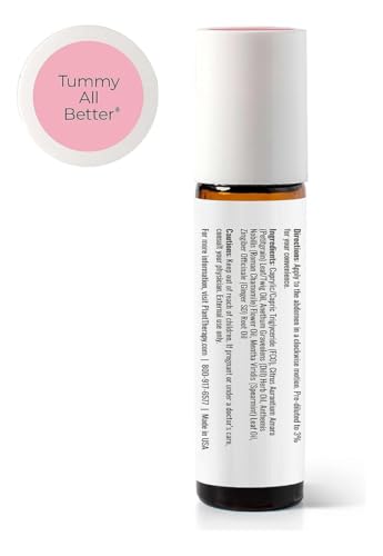 Plant Therapy KidSafe Tummy All Better Essential Oil Blend Pre-Diluted Roll-On 10 mL (1/3 oz) 100% Pure, Therapeutic Grade