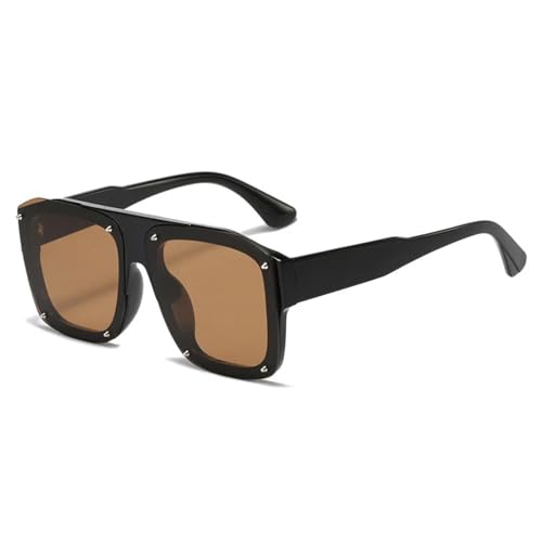 Lunettes de soleil punk noires avec rivets vintage rétro