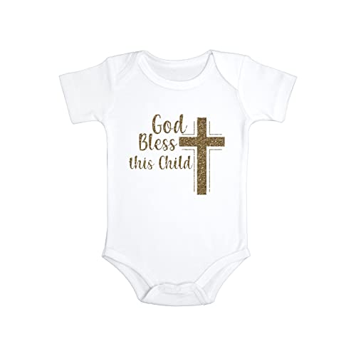 God Bless this Child Baby Christening Bodysuit | Baby Baptism Outfit | Baptism Gift