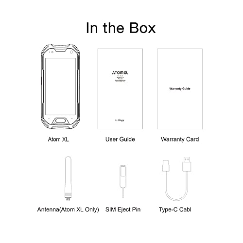 Unihertz Atom XL, The Smallest DMR Walkie-Talkie Rugged Smartphone Android 11 Unlocked 6GB+128GB (Support T-Mobile & Verizon only)