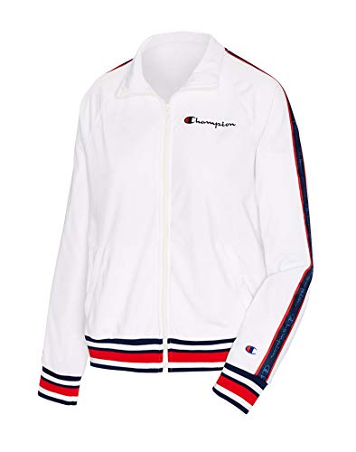 Champion Women's Plus Track Jacket, White, 1X