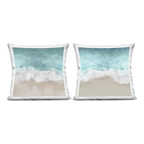 Image of Stupell Industries | Crashing Waves Beach Shore, 18 x 18 Each