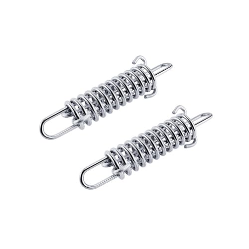 DONGKER Muelle de amarre para barco, 2 piezas de 119 mm de acero inoxidable con resorte extendido para perro, resorte absorbente de golpes, para barcos, kayak, yates