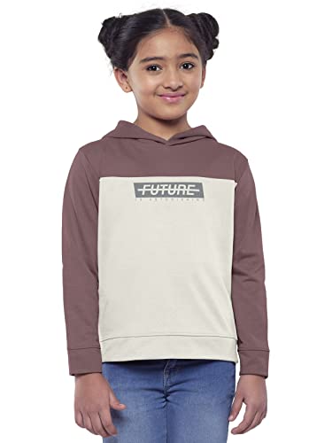 Image of HELLCAT Girls Regular Fit Fulsleeve Hooded Sweatshirt with Rib - Pack of 1