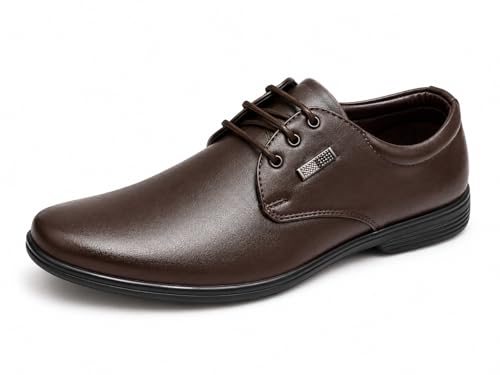 Image of Derby Shoes with Lace-Up Closure, Synthetic Upper, Airmix Sole, Black, Lightweight, Classic Formal Style for Men