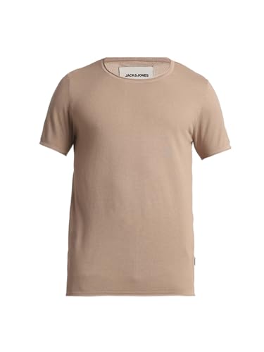 Image of JACK & JONES Short Sleeves Round Neck Cotton Raw Edge Slim Fit T-Shirt