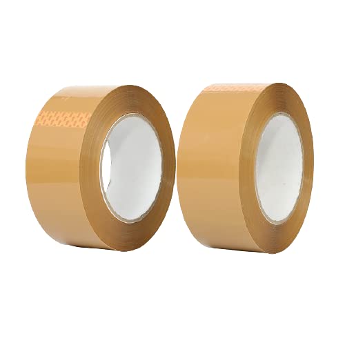 HK balloons BOPP Heavy Duty Extra Sticky Packaging Brown Tape. 2" x40 M Packaging Tape for Box Packing, Office and Home use for Packaging, Decorating and DIY (Brown, Pack of 2)