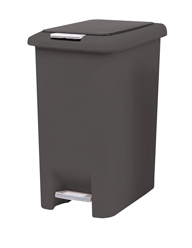 La mejor selección de Bote de basura del mes. 41 NAMARO DESIGN- Basurero Rectangular con Doble Mecanismo 20 Litros, con sujetadores de bolsa y apertura por medio de pedal o por medio del botón superior, en color Gris