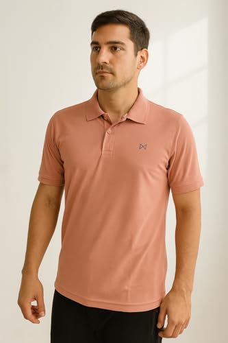 Image of Force NXT Men's Premium Microfiber Fabric Solid T-Shirt | Polo Neck Half-Sleeves T-Shirt for Men | Label Free with Anti-Static for Daily Uses