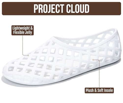 Image of Project Cloud Jelly Shoes Women - Lightweight & Water-Resistant Women's Flats Sandals - Non Slip Womens Shoes - Perfect Summer Jelly Flats for Women 2026 (Jellz)